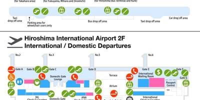 Peta dari hiroshima airport