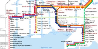 Peta dari hiroshima trem